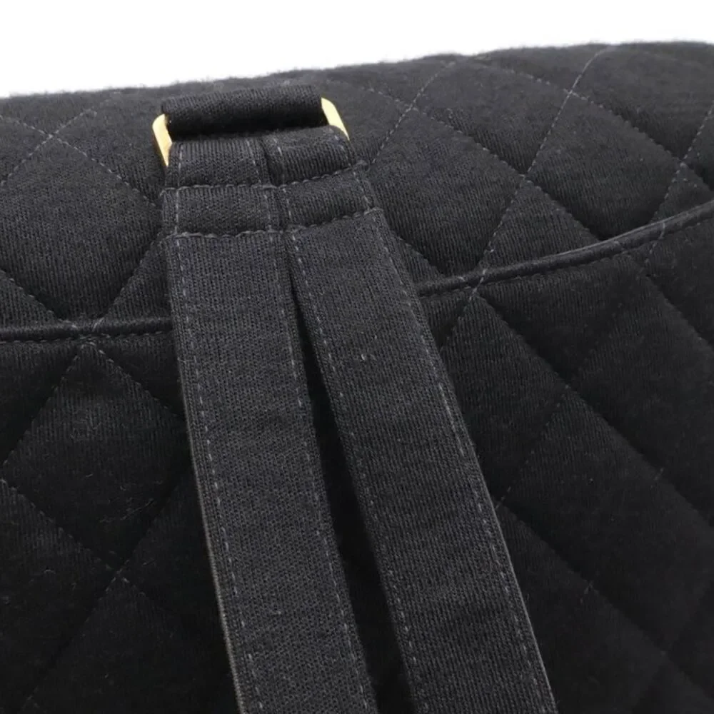 Chanel Matelasse Chain Backpack Cotton Jersey Leather